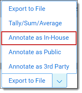 An image of mass annotation options