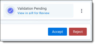 Accept and reject buttons