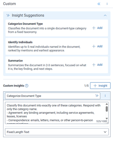 Custom Insights Panel