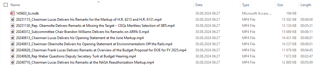 Transcript MDB zip file with files on same level