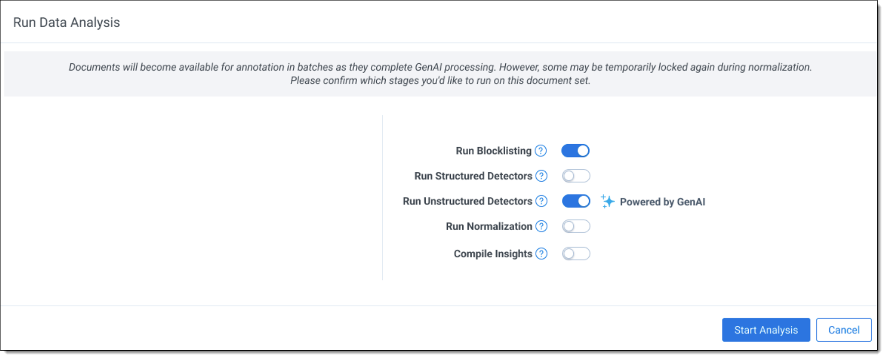 An image of the Run Data Analysis window