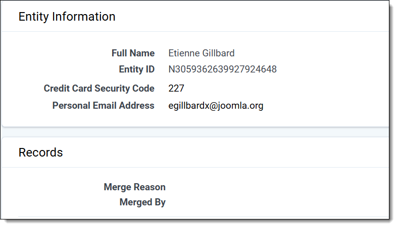 An image of Entity Information