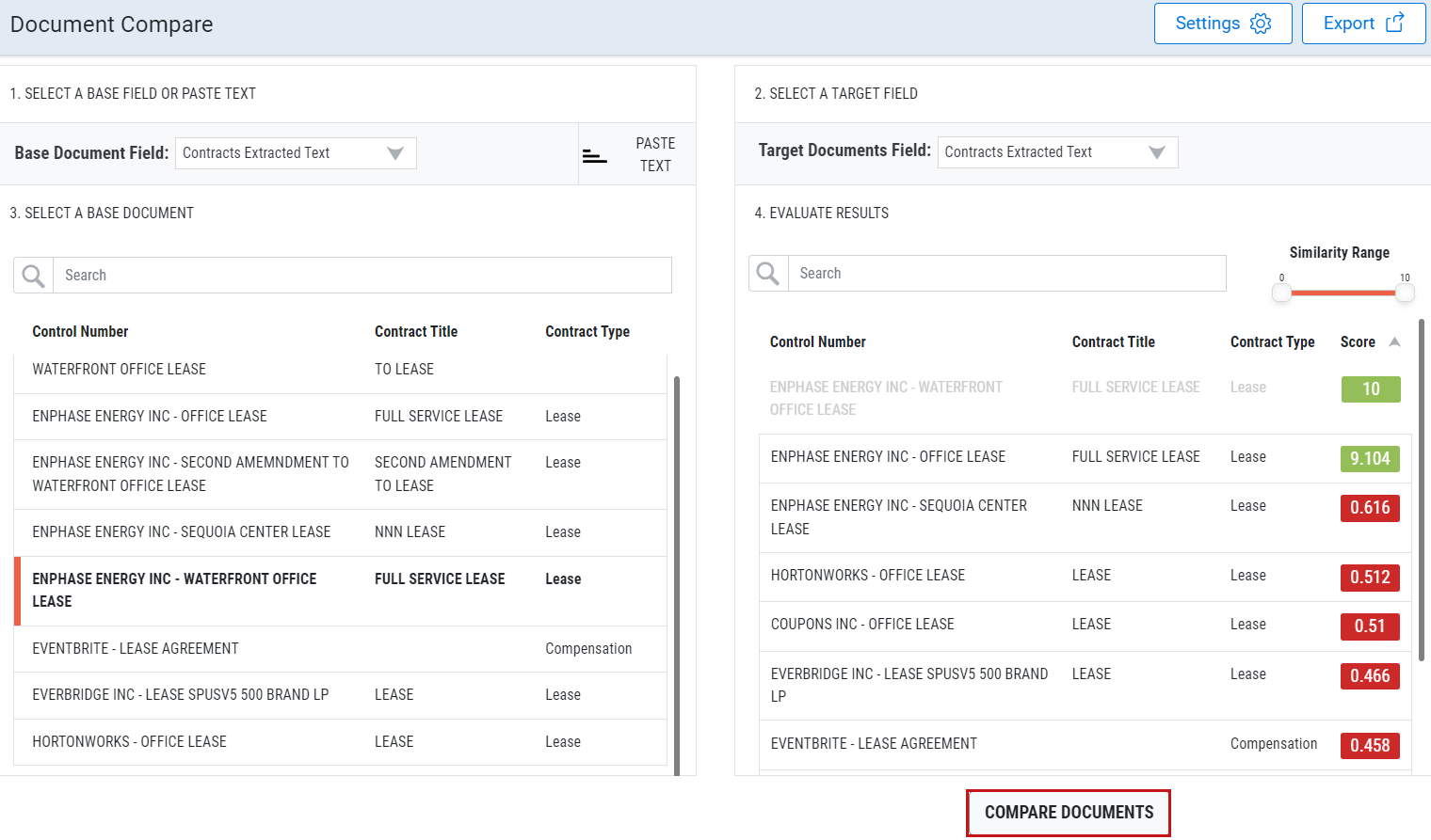 An image of the Compare Documents button.