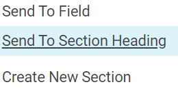 An image of the Send to Section Heading button.