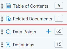 An image of the Related Documents section in the Contracts Viewer.