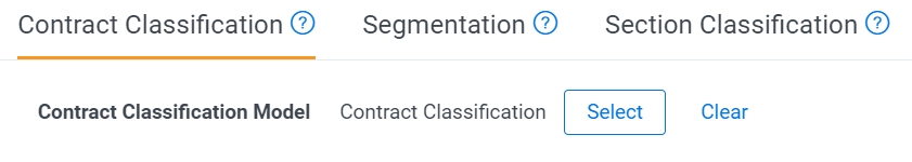 An image of the Contract CLassification section of the New Contracts Analysis Profile page.
