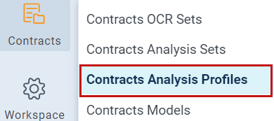 An image of the Contracts Analysis Profiles tab.