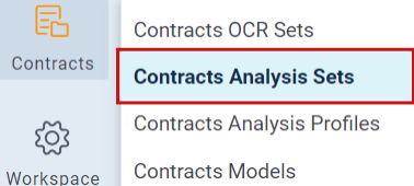 An image of the Contracts Analysis Sets tab.