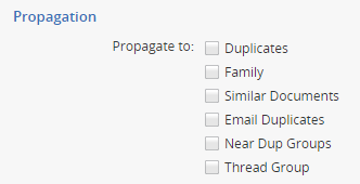 Field propagation options for structured analytics