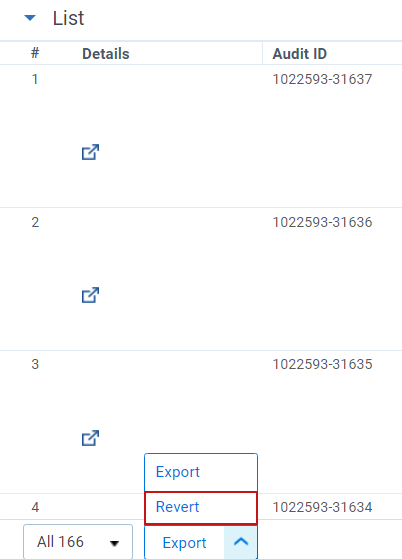 Mass revert drop-down Mass revert drop-down