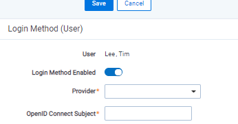 Connect login method options