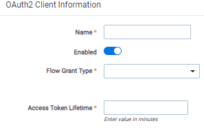 OAuth2 client information field options