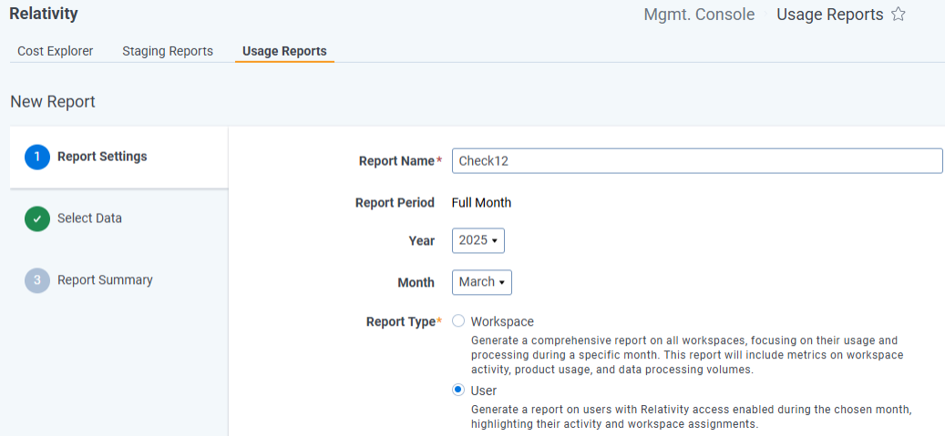 Usage Report