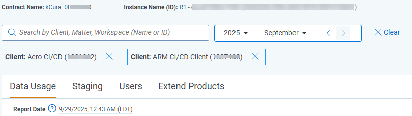 Search for two different clients