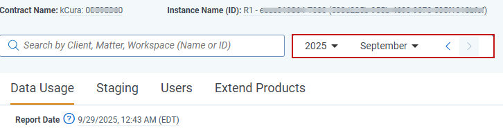 Search bar with time frame selector
