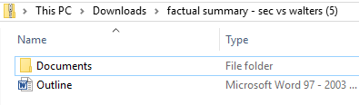 Outline exported as a zip file and outline text
