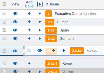 Drag and drop issues to organize