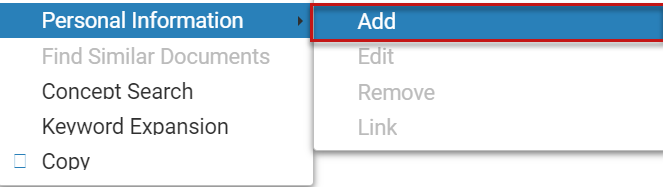 An image of the Add option found within the context menu