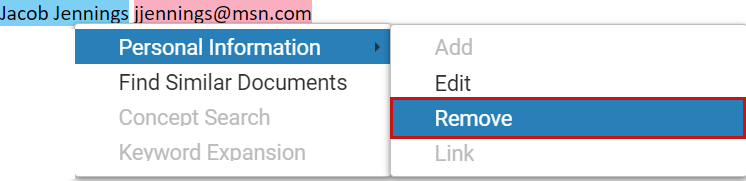 An image of the Remove option found within the context menu