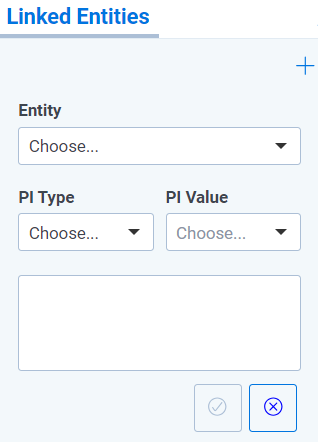 An image of the Linked Entites panel showing Pi Value and PI Type options