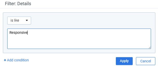 Advanced filtering - "Is like"