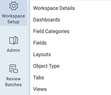 workspace setup sidebar tab