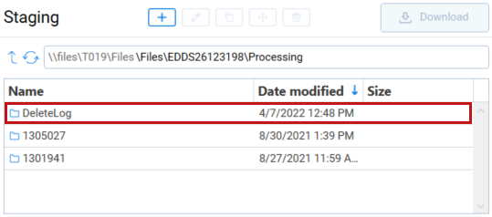 Delete log folder