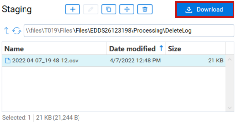 Download button