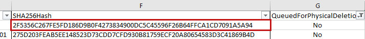 Selct and copy SHA hash