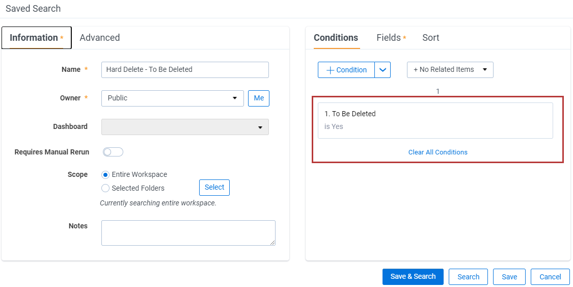 FINRA saved search