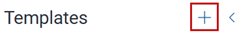 Clicking the add template icon opens a form where you can create your own custom email template.