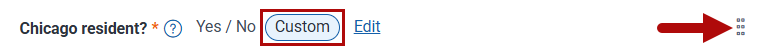 The tag that appears alongside custom fields. This lets you know at a glance this is a custom field and not a default field.