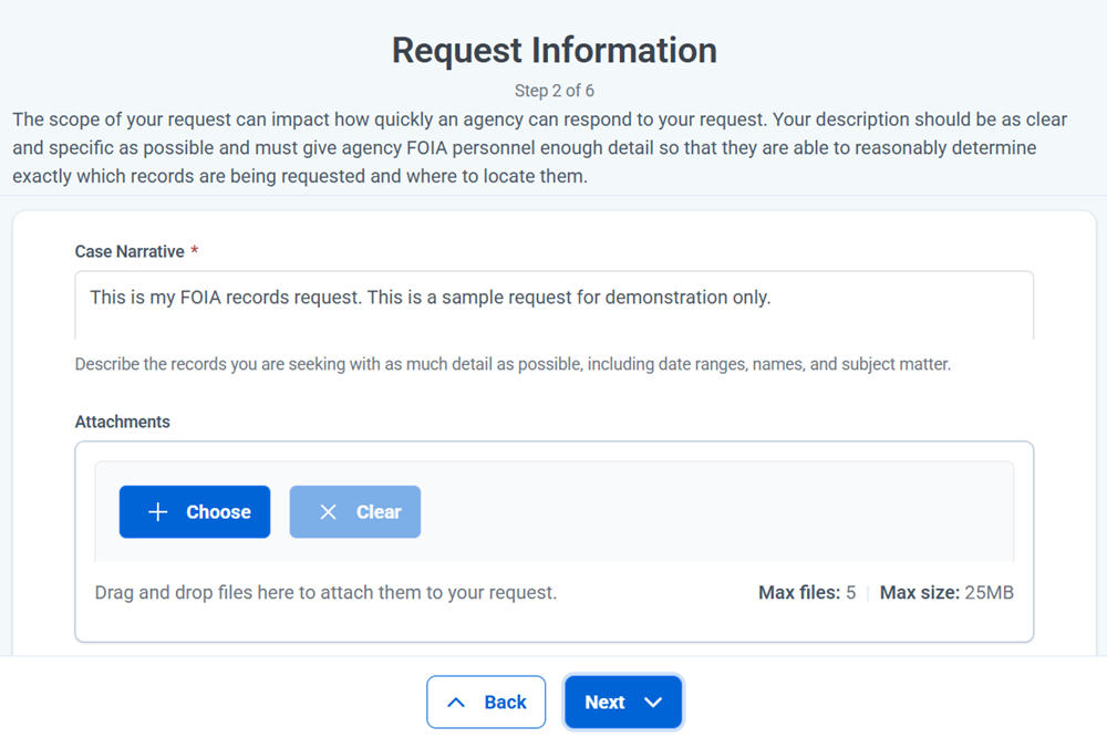 Enter a detailed description for your request.