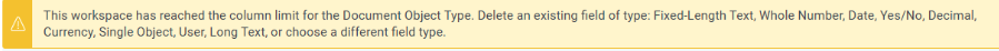 Column limit warning for large workspaces