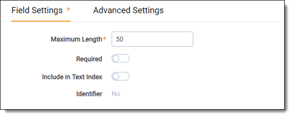 Field Settings