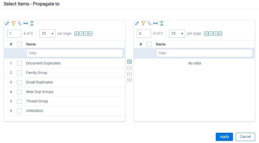 Relational fields to propogate to