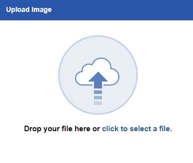 An image of the Upload image window