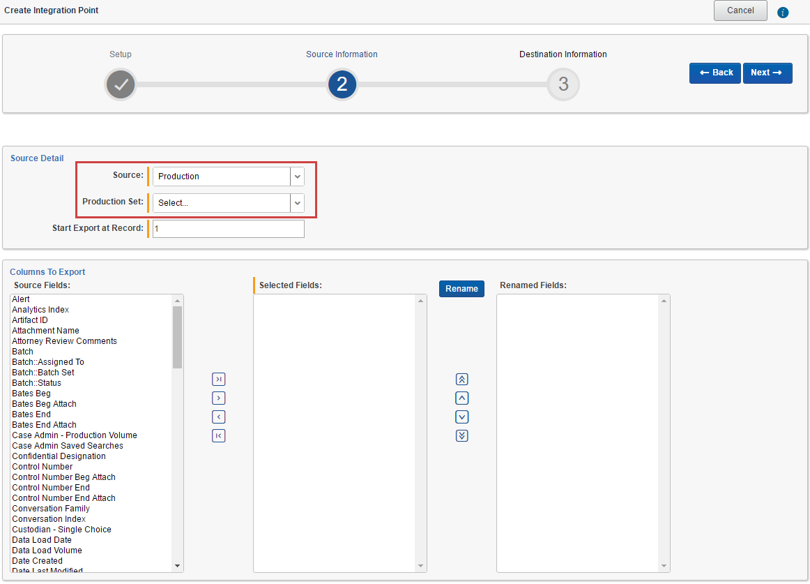 Source Information dialog