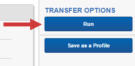 Transfer Options buttons