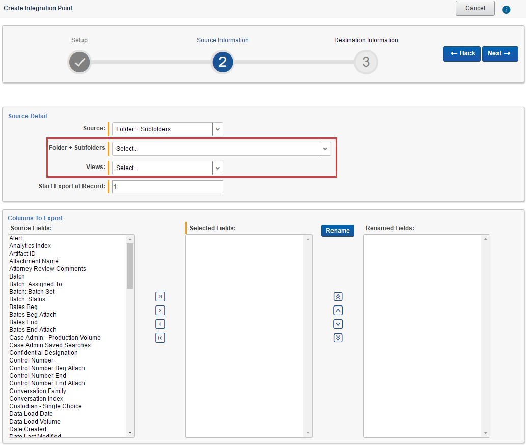 Source Information dialog