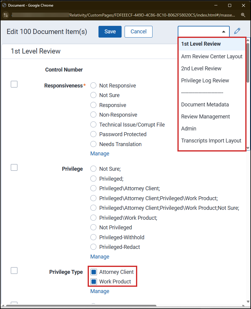 Mass Edit form with layout options
