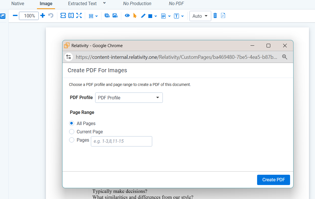 PDF profile viewer