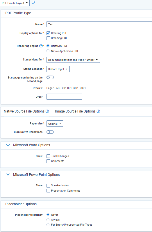 PDF Profile Type