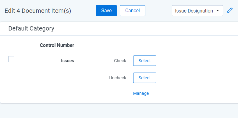 Edit 'Issues' window