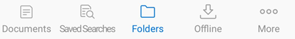 An image of the Folders icon on mobile.