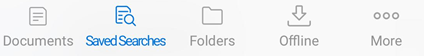 An image of the Saved Searches icon on mobile.
