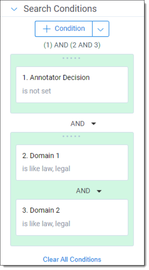 Search Conditions for Step 3