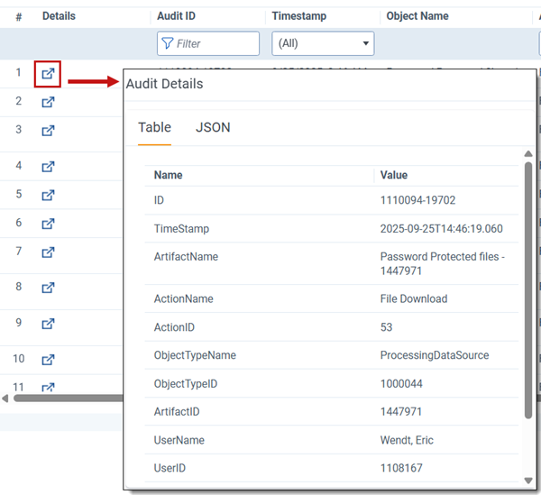 Data source history details