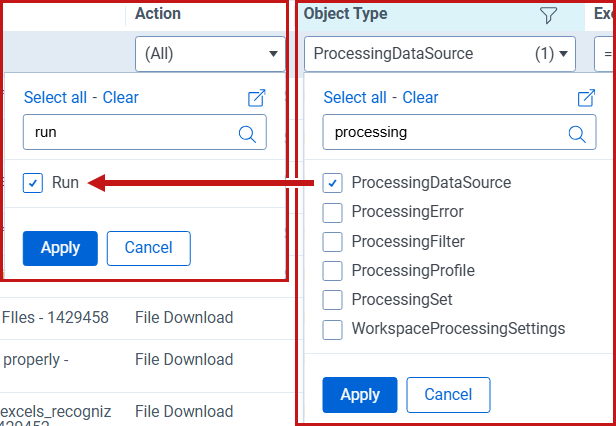 Simultaneous history filters