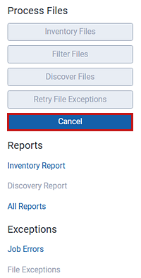 Cancel discovery button